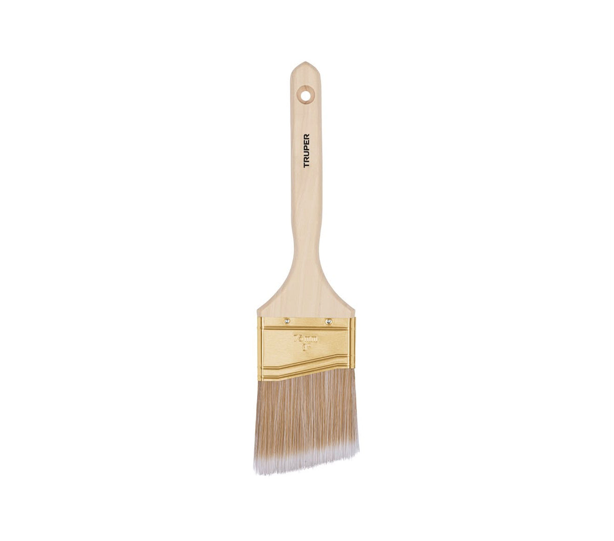 Brocha cerdas sintéticas 3" corte angular, mango de madera